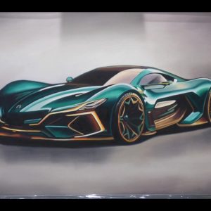 Emerald Apex Hypercar - Gold Accents Edition