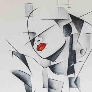 Cubist Crimson Kiss