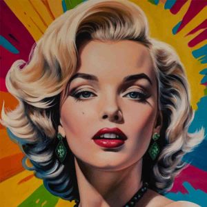 Vibrant Pop Marilyn Portrait