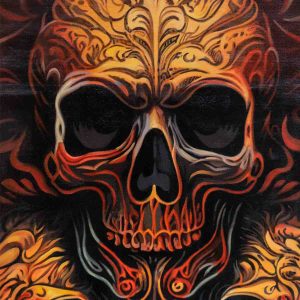 Blazing Skull Art Print