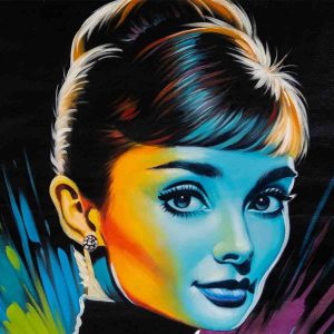 Vibrant Audrey Pop Portrait