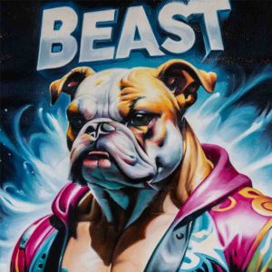 Beast Mode Bulldog Art