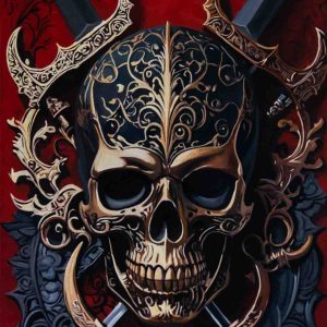 Regal Gilded Skull