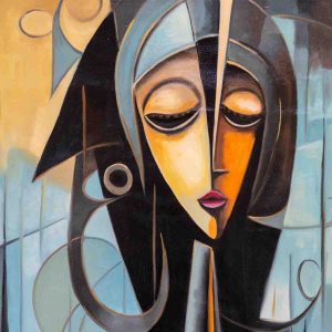 Cubist Serenity Portrait