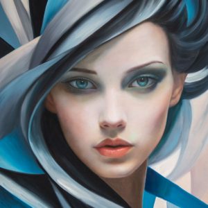 Azure Gaze Portrait