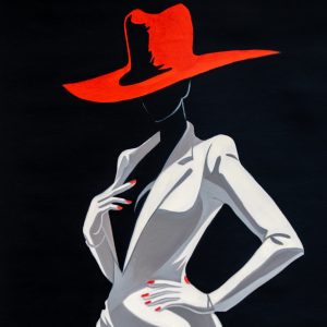 Elegant Red Hat Portrait
