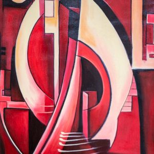 Crimson Cadence Abstraction