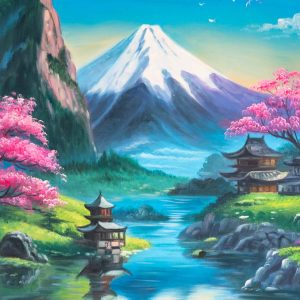 Fuji's Blossom Reflection