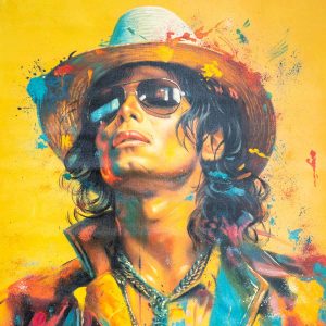 Pop Legend's Vibrant Gaze