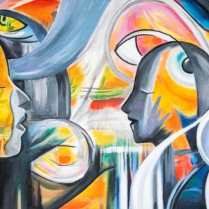 Chromatic Cubist Dialogue