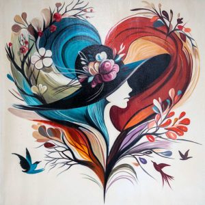 Floral Hat Silhouette