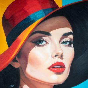 Crimson Hat Elegance