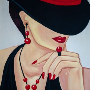 Crimson Allure Portrait