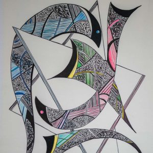 Vibrant Rhythmic Abstraction