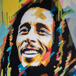Bob Marley Vibrant Portrait