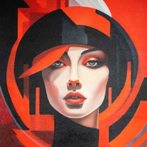 Crimson Allure Portrait