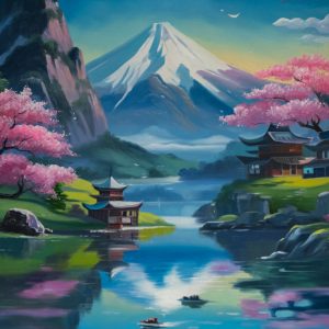 Serene Fuji Sakura Landscape