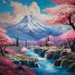 Majestic Sakura River Dream