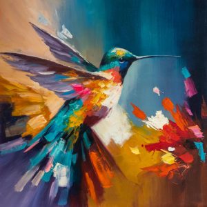 Vibrant Hummingbird Flight
