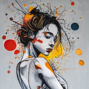 Vibrant Contemplation Portrait