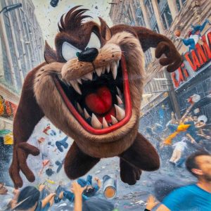 Devilish City Chaos Print