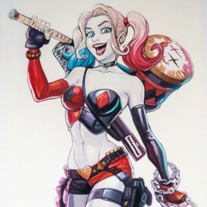 Vibrant Harley Quinn Jester